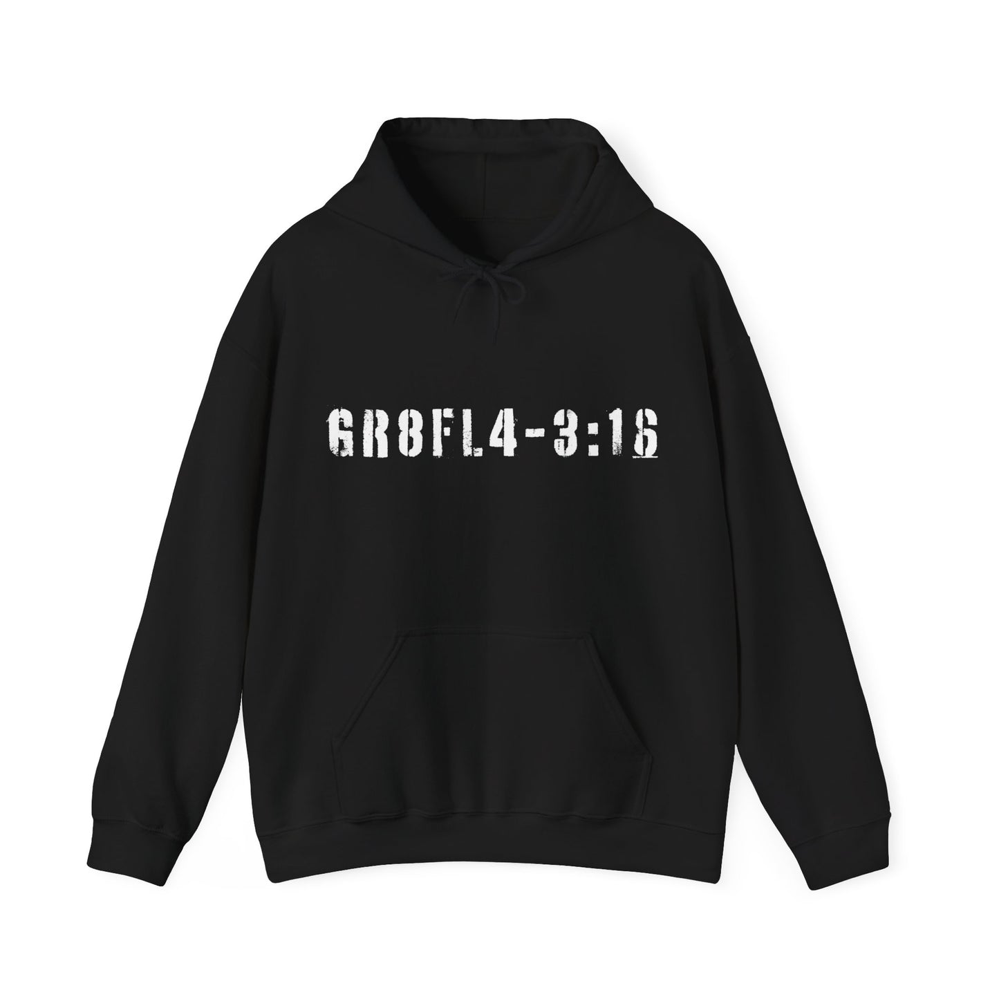 Unisex Inspirational Graphic Hooded Sweatshirt, Womens Christian classic fit hooded top, Men's Graphic inspirational Hoodie front large text