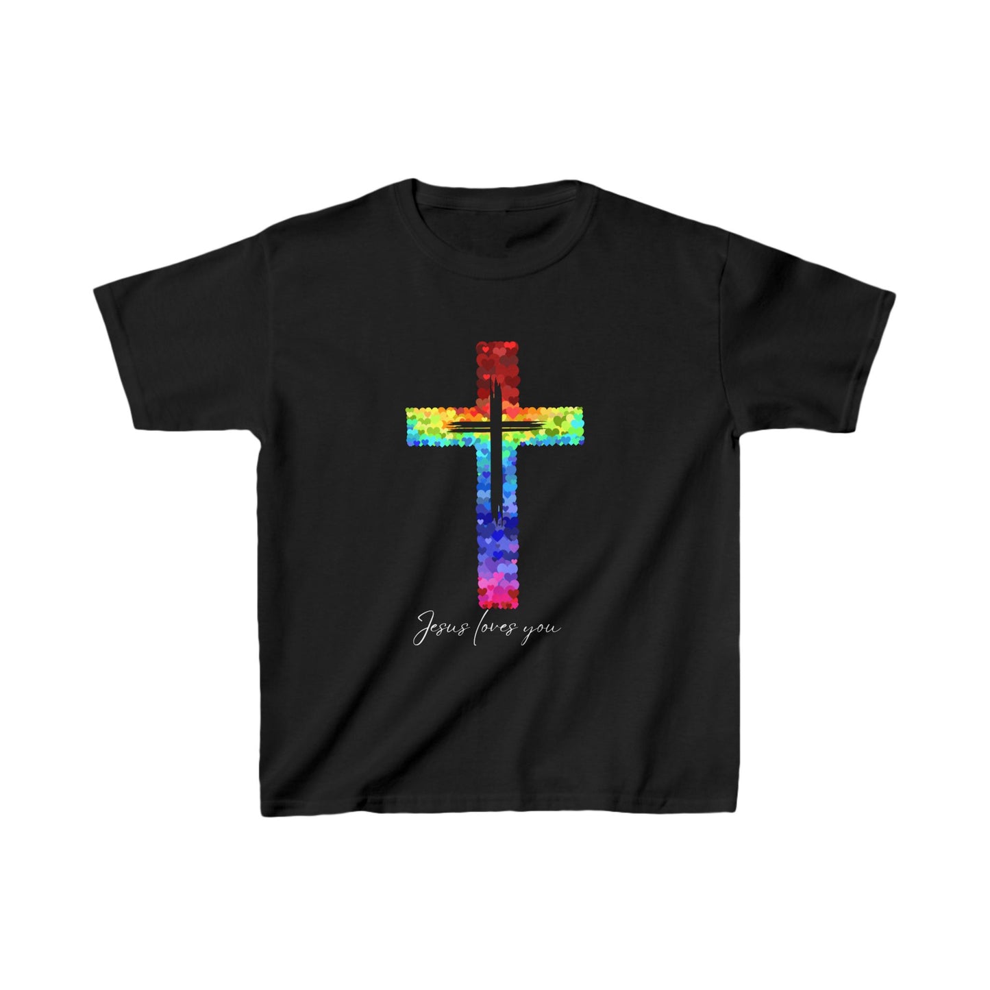 Jesus loves you Kids Heavy Cotton™ Tee, Christian youth shirt, inspirational t-shirt