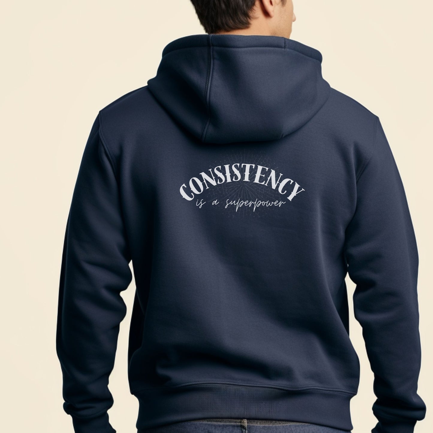 Consistency winter hoodie, motivational hooded sweatshirt, success sweatshirt, inspirational top