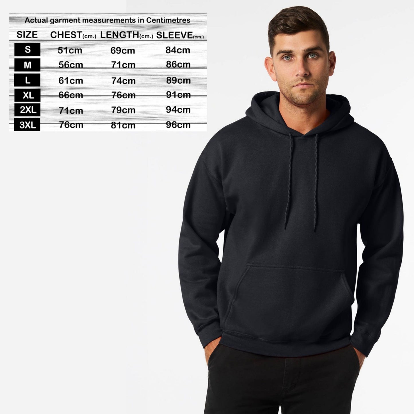 Unisex Inspirational Graphic Hooded Sweatshirt, Womens Christian classic fit hooded top, Men's Graphic inspirational Hoodie front large text