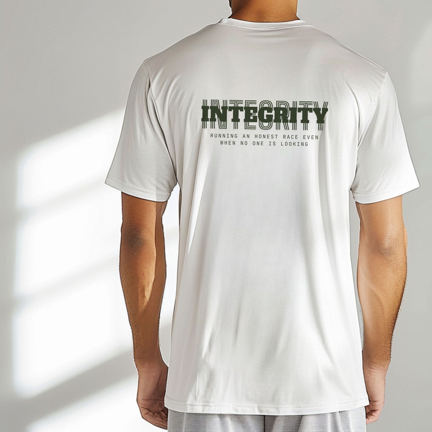 Integrity Moisture Wicking Tee, sports running t-shirt, unisex sportwear, gift for him/her, summer activewear shirt, inspirational sporting top