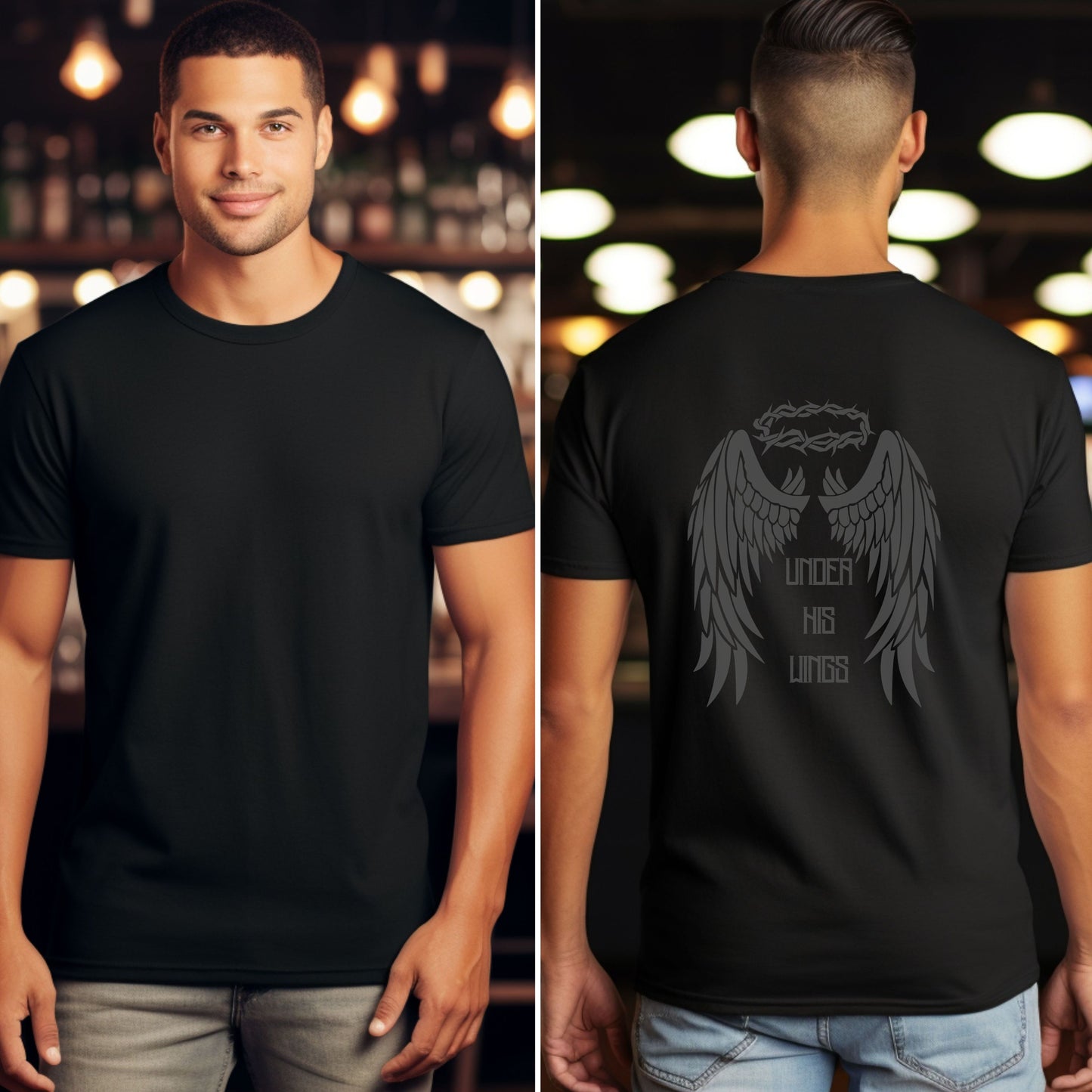 Under his Wings Christian tee, inspirational t-shirt, gift for her/him, friend gift, Jesus lover