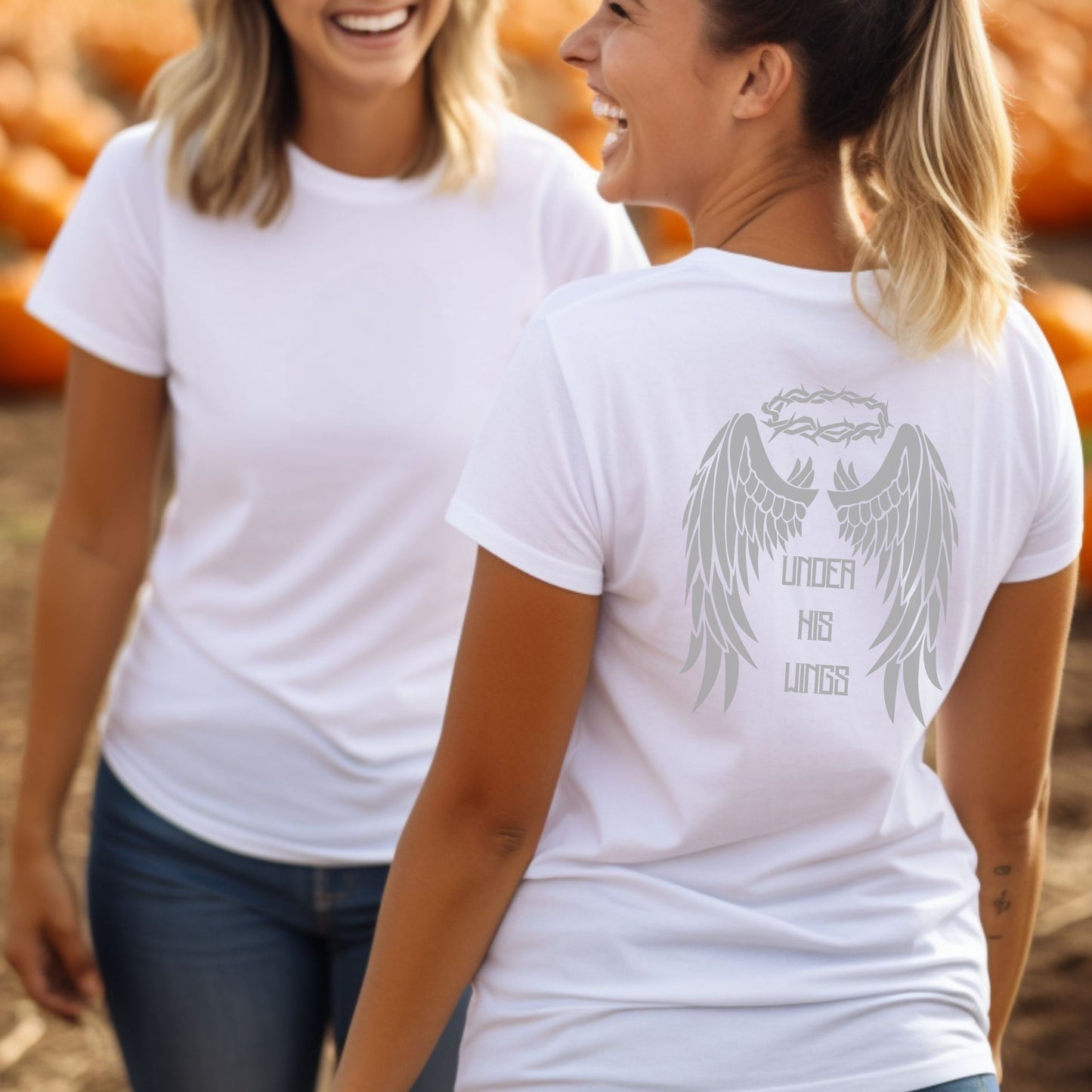 Under his Wings Christian tee, inspirational t-shirt, gift for her/him, friend gift, Jesus lover