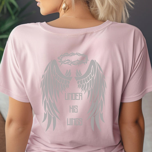 Under his Wings Christian tee, inspirational t-shirt, gift for her/him, friend gift, Jesus lover