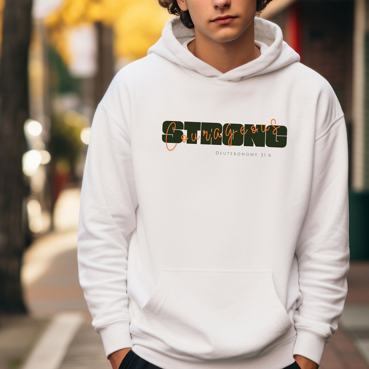 Strong Unisex Sweatshirt, Christian Heavy Blend™ Hoodie, Winter weight warm hoodie